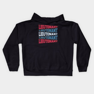 TEXT ART USA LIEUTENANT Kids Hoodie